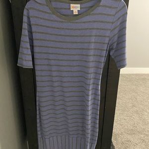 Xs blue and grey striped Julia dress